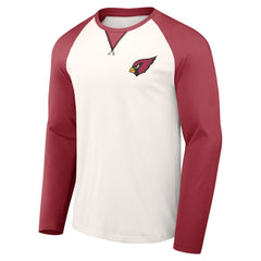 Arizona Cardinals NFL x Darius Rucker Collection Long Sleeve Raglan T-Shirt - Cream/Cardinal - Fanatics