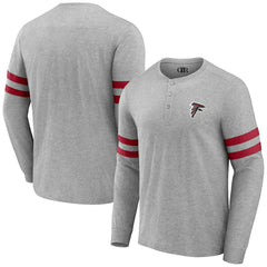 Atlanta Falcons NFL x Darius Rucker Collection Henley Long Sleeve T-Shirt - Heather Gray - Fanatics