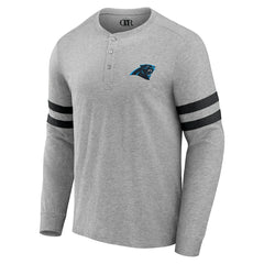 Carolina Panthers NFL x Darius Rucker Collection Henley Long Sleeve T-Shirt - Heather Gray - Fanatics