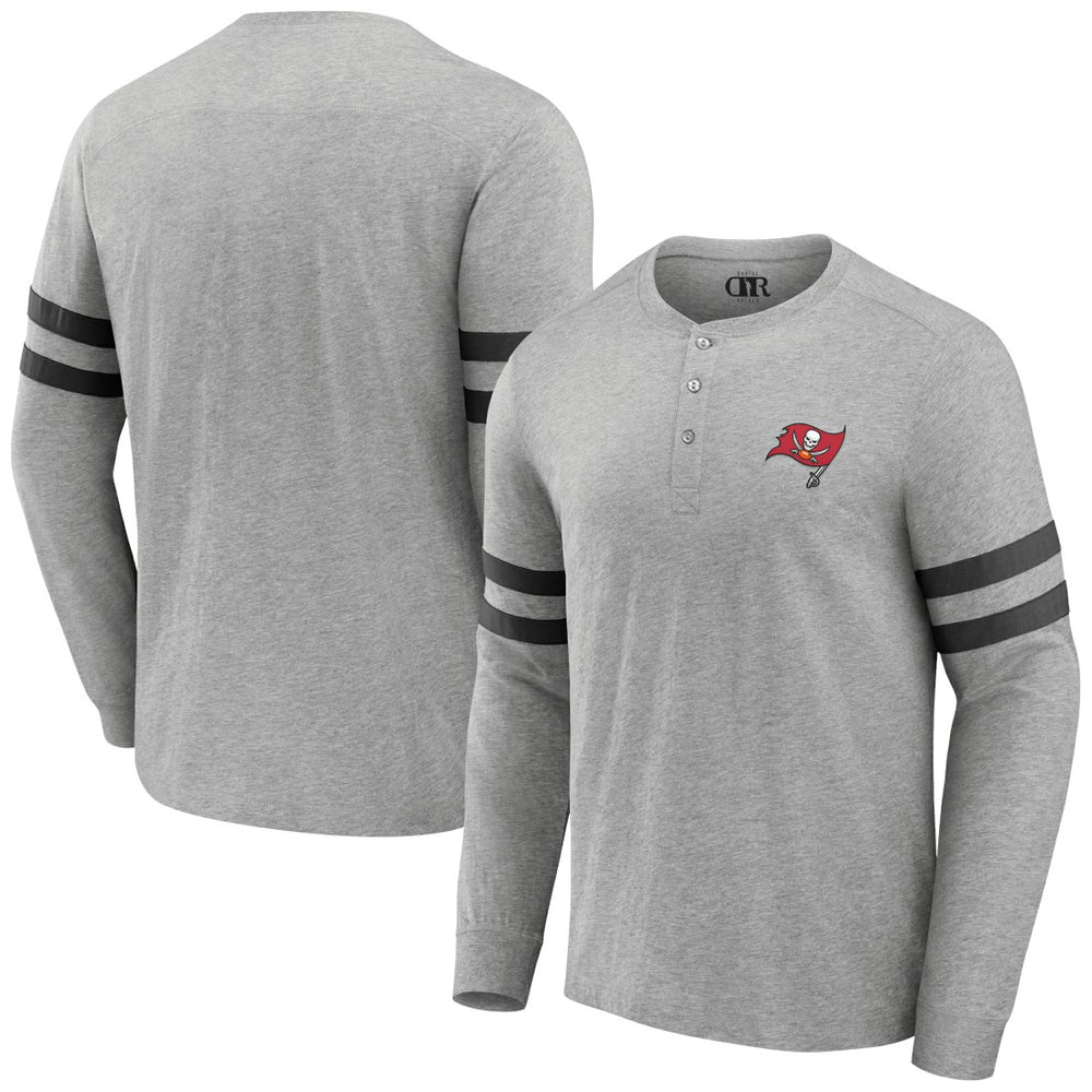 Tampa Bay Buccaneers NFL x Darius Rucker Collection Henley Long Sleeve T-Shirt - Heather Gray - Fanatics