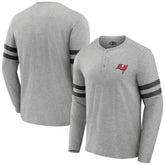 Tampa Bay Buccaneers NFL x Darius Rucker Collection Henley Long Sleeve T-Shirt - Heather Gray - Fanatics
