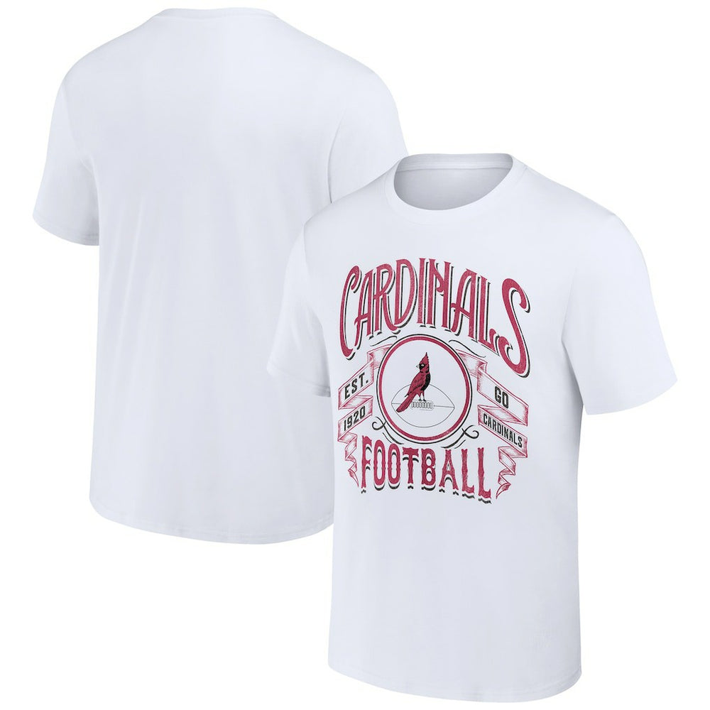 Arizona Cardinals NFL x Darius Rucker Collection Vintage Football T-Shirt - White - Fanatics
