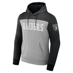 Las Vegas Raiders NFL x Darius Rucker Collection Color Blocked Pullover Hoodie - Heather Gray - Fanatics