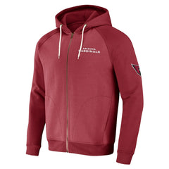Arizona Cardinals NFL x Darius Rucker Collection Raglan Full-Zip Hoodie - Cardinal - Fanatics