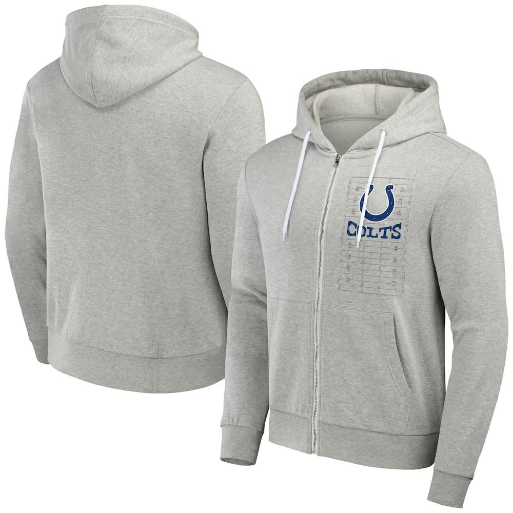 Indianapolis Colts NFL x Darius Rucker Collection Domestic Full-Zip Hoodie - Heather Gray - Fanatics