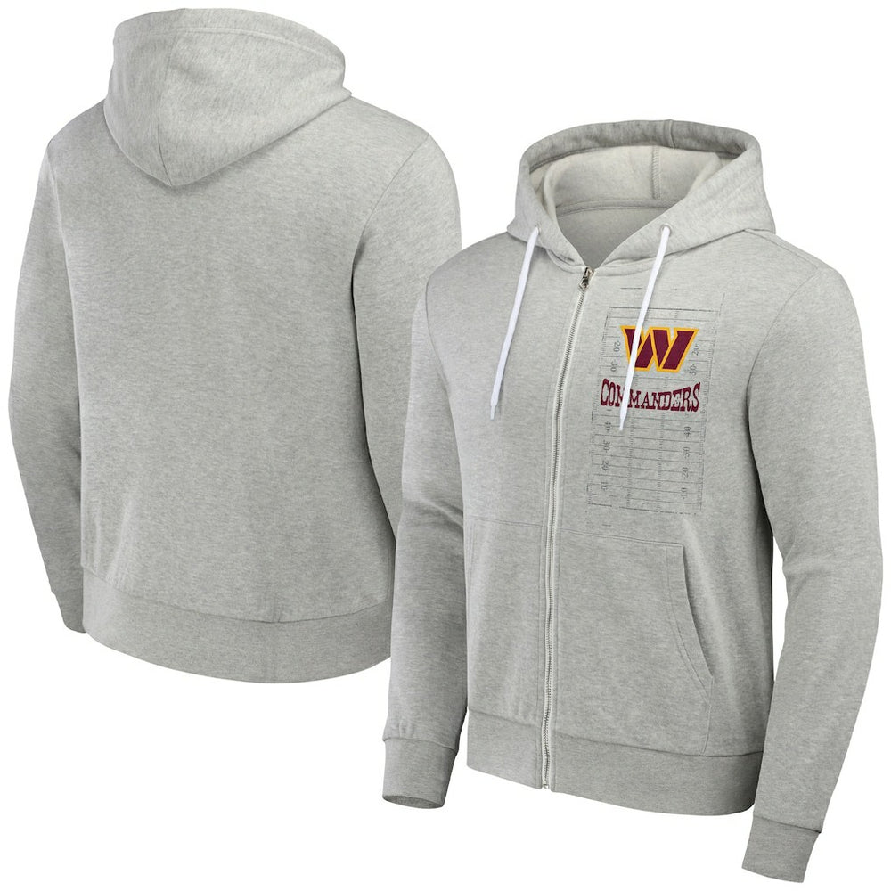 Washington Commanders NFL x Darius Rucker Collection Domestic Full-Zip Hoodie - Heather Gray - Fanatics