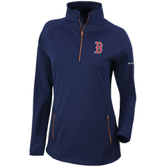 Boston Red Sox Columbia Women's Omni-Wick Outward Nine Quarter-Zip Pullover Top for sale