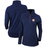 Houston Astros Columbia Women's Omni-Wick Outward Nine Quarter-Zip Pullover Top Outlet