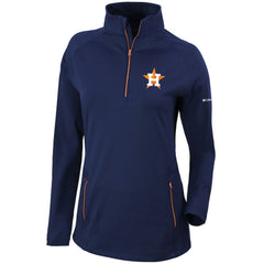 Houston Astros Columbia Women's Omni-Wick Outward Nine Quarter-Zip Pullover Top Outlet