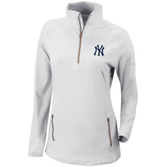 New York Yankees Columbia Women's Omni-Wick Outward Nine Quarter-Zip Pullover Top Online