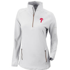 Philadelphia Phillies Columbia Women's Omni-Wick Outward Nine Quarter-Zip Pullover Top for sale
