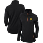 San Diego Padres Columbia Women's Omni-Wick Outward Nine Quarter-Zip Pullover Top for sale