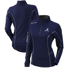 Atlanta Braves Columbia Women's Omni-Wick Shotgun Quarter-Zip Pullover Top Near Me