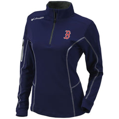 Boston Red Sox Columbia Women's Omni-Wick Shotgun Quarter-Zip Pullover Top Discount