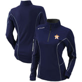 Houston Astros Columbia Women's Omni-Wick Shotgun Quarter-Zip Pullover Top Sale
