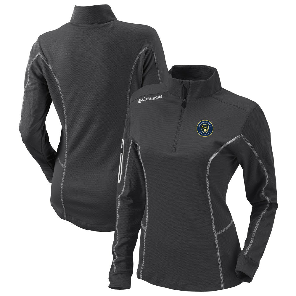 Milwaukee Brewers Columbia Women's Omni-Wick Shotgun Quarter-Zip Pullover Top Outlet