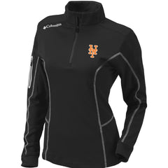 New York Mets Columbia Women's Omni-Wick Shotgun Quarter-Zip Pullover Top Outlet