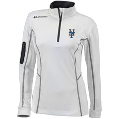 New York Mets Columbia Women's Omni-Wick Shotgun Quarter-Zip Pullover Top Discount