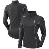 Seattle Mariners Columbia Women's Omni-Wick Shotgun Quarter-Zip Pullover Top Discount