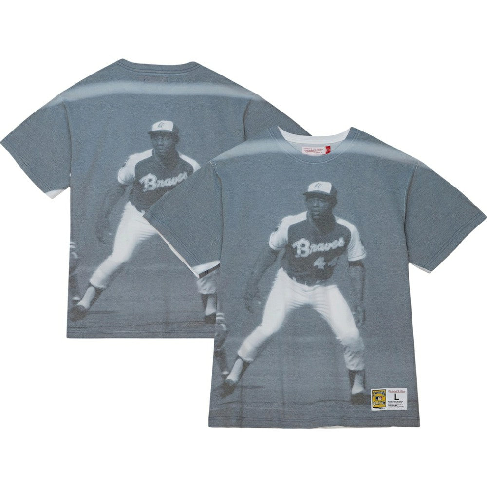 Hank Aaron Atlanta Braves Mitchell & Ness Cooperstown Collection Highlight Sublimated Player Graphic T-Shirt Online