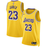 Nike LeBron James Los Angeles Lakers Unisex Swingman Jersey Icon Edition Gold