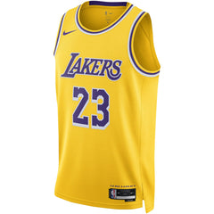 Nike LeBron James Los Angeles Lakers Unisex Swingman Jersey Icon Edition Gold