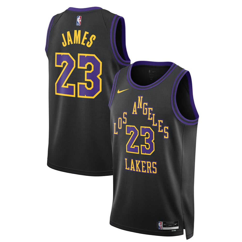 Nike LeBron James Los Angeles Lakers Unisex 2025/26 Swingman Jersey Black City Edition