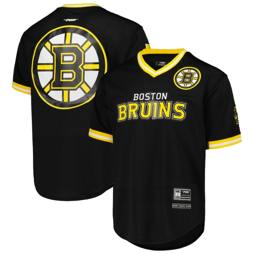 Boston Bruins Pro Standard Classic Mesh V-Neck T-Shirt - Black | NHL near me