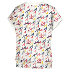 Atlanta Braves Lusso Women's Madge Dolman Tri-Blend T-Shirt for sale