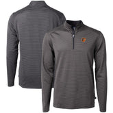 Baltimore Orioles Cutter & Buck Virtue Eco Pique Micro Stripe Recycled Quarter-Zip Pullover Top Outlet