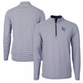 Kansas City Royals Cutter & Buck Virtue Eco Pique Micro Stripe Recycled Quarter-Zip Pullover Top Near Me