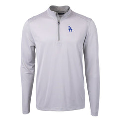 Los Angeles Dodgers Cutter & Buck Virtue Eco Pique Micro Stripe Recycled Quarter-Zip Pullover Top Outlet