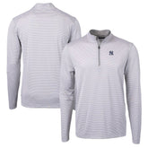 New York Yankees Cutter & Buck Virtue Eco Pique Micro Stripe Recycled Quarter-Zip Pullover Top Discount
