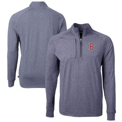 Boston Red Sox Cutter & Buck Adapt Eco Knit Stretch Recycled Quarter-Zip Pullover Top for sale