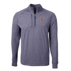 Boston Red Sox Cutter & Buck Adapt Eco Knit Stretch Recycled Quarter-Zip Pullover Top for sale