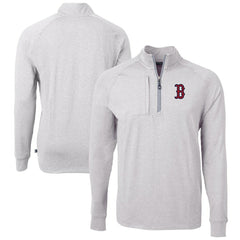 Boston Red Sox Cutter & Buck Adapt Eco Knit Stretch Recycled Quarter-Zip Pullover Top Outlet
