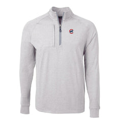 Chicago Cubs Cutter & Buck Adapt Eco Knit Stretch Recycled Quarter-Zip Pullover Top Discount