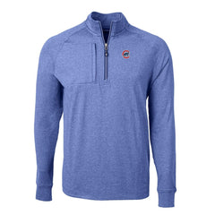 Chicago Cubs Cutter & Buck Adapt Eco Knit Stretch Recycled Quarter-Zip Pullover Top Outlet