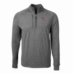 Cincinnati Reds Cutter & Buck Adapt Eco Knit Stretch Recycled Quarter-Zip Pullover Top Discount