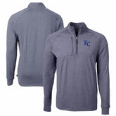 Kansas City Royals Cutter & Buck Adapt Eco Knit Stretch Recycled Quarter-Zip Pullover Top Sale