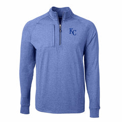 Kansas City Royals Cutter & Buck Adapt Eco Knit Stretch Recycled Quarter-Zip Pullover Top Sale