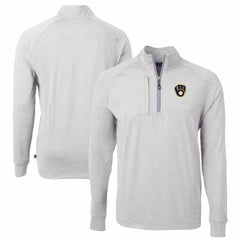 Milwaukee Brewers Cutter & Buck Adapt Eco Knit Stretch Recycled Quarter-Zip Pullover Top Sale