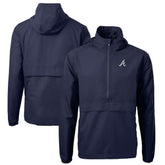 Atlanta Braves Cutter & Buck Charter Eco Recycled Half-Zip Anorak Jacket Discount