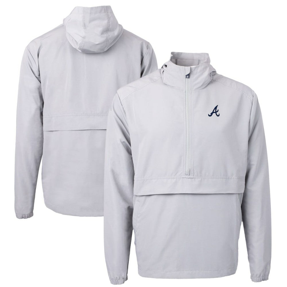Atlanta Braves Cutter & Buck Charter Eco Recycled Half-Zip Anorak Jacket Online
