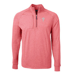 Philadelphia Phillies Cutter & Buck Adapt Eco Knit Stretch Recycled Quarter-Zip Pullover Top Discount