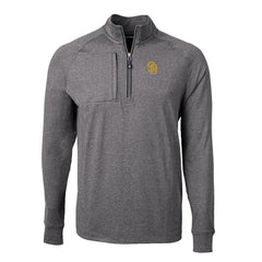 San Diego Padres Cutter & Buck Adapt Eco Knit Stretch Recycled Quarter-Zip Pullover Top Outlet