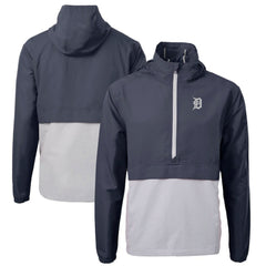 Detroit Tigers Cutter & Buck Charter Eco Recycled Half-Zip Anorak Jacket Outlet