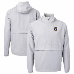 Milwaukee Brewers Cutter & Buck Charter Eco Recycled Half-Zip Anorak Jacket Outlet