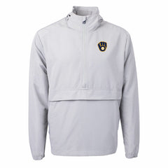 Milwaukee Brewers Cutter & Buck Charter Eco Recycled Half-Zip Anorak Jacket Outlet