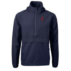 Philadelphia Phillies Cutter & Buck Charter Eco Recycled Half-Zip Anorak Jacket for sale